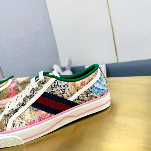 GG TENNIS 1977 TRAINER IN TELA CON MOTIVO A FIORI