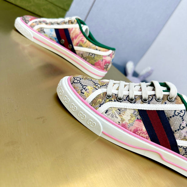 GG TENNIS 1977 TRAINER IN TELA CON MOTIVO A FIORI