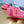 PRA CROCHET SLIDES SLIPPERS HOT PINK RAFFIA
