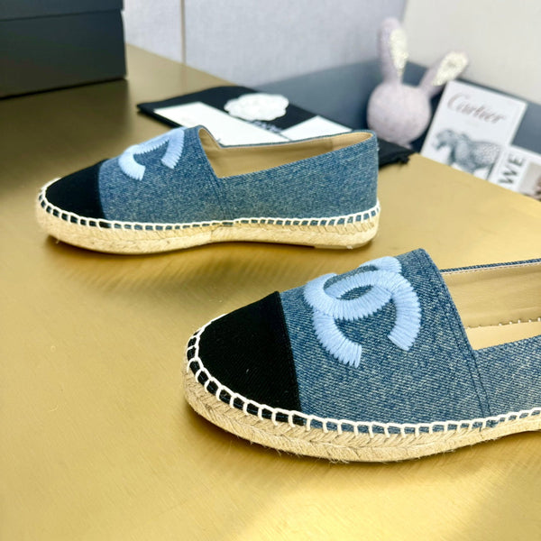 espadrilles dark blue black denim