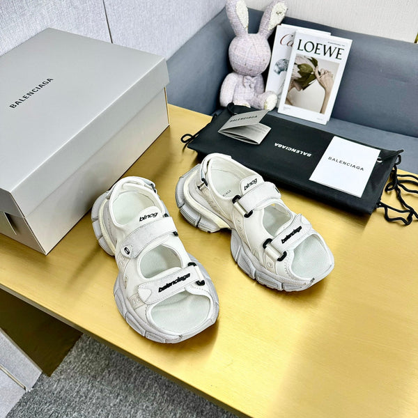 3XL SPORTY SANDALS IN WHITE POLYURETHANE, POLYESTER AND TPU