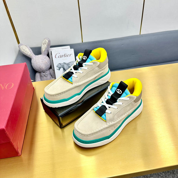 Mid-top Runboot Split Leather Sneaker 30mm Beige Suede 994551