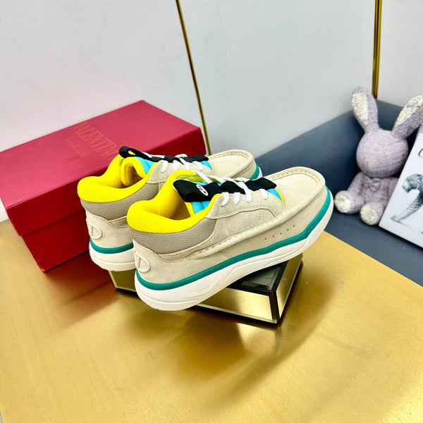 Mid-top Runboot Split Leather Sneaker 30mm Beige Suede 994551