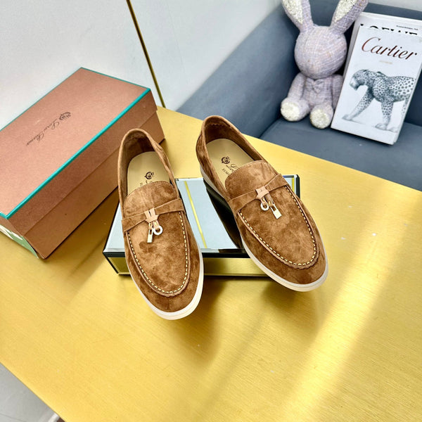 LP Summer Charms Walk Loafers Camel Brown Suede  994513