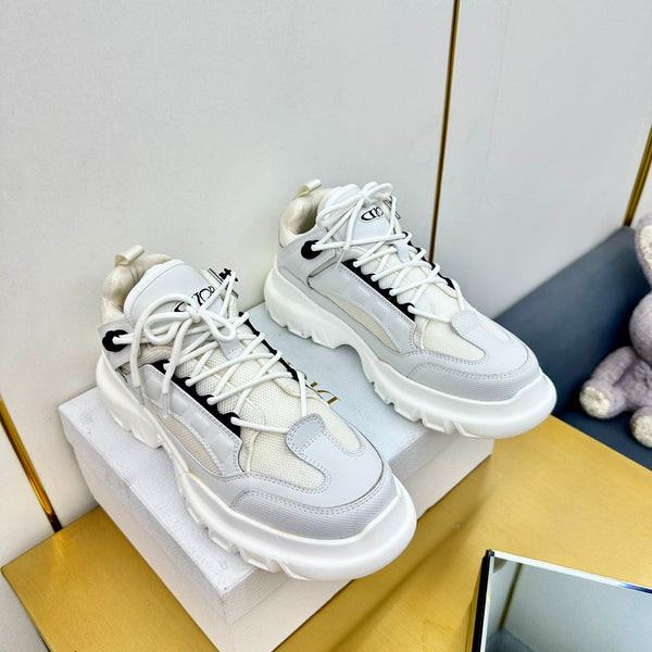 CD Sneaker 50mm In White Mix Azureish White Cowhide And Mesh Fabric 111473