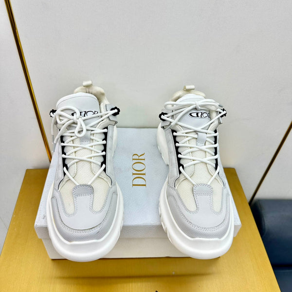 CD Sneaker 50mm In White Mix Azureish White Cowhide And Mesh Fabric 111473