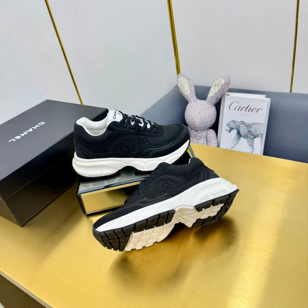 DAD SNEAKER IN BLACK SUEDE AND BREATHABLE MESH