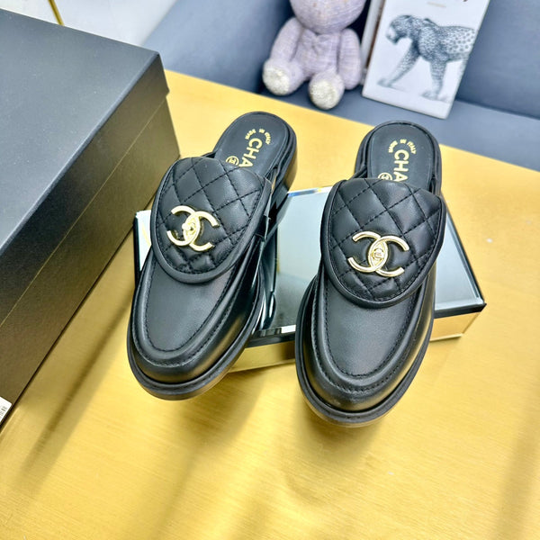 CC Loafers Mule Black Sheepskin 238488