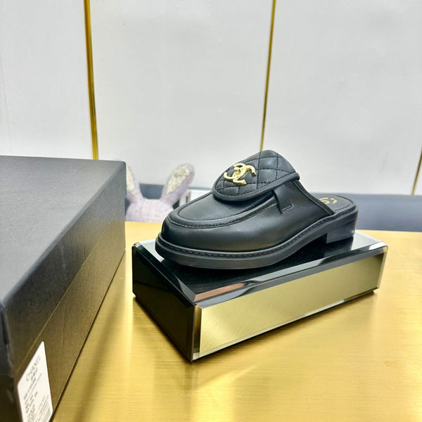 CC Loafers Mule Black Sheepskin 238488