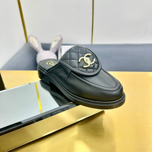 CC Loafers Mule Black Sheepskin 238488