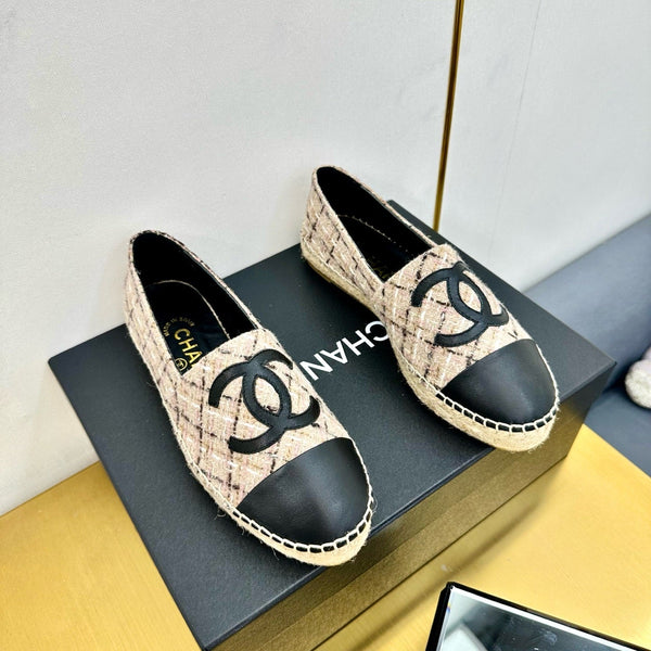 CC 25s Slip–on Espadrilles Pink Nude Tweed 297823