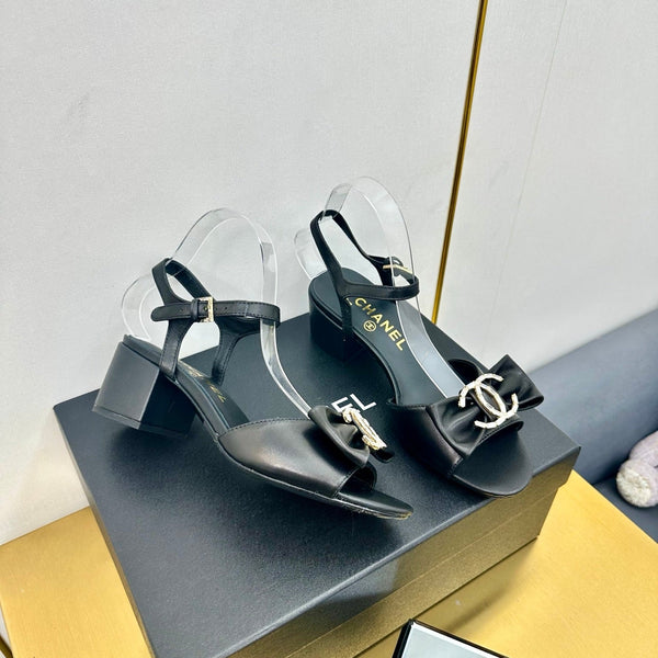 cc 25 sandalo fiocco 50mm pelle di pecora nera 238481