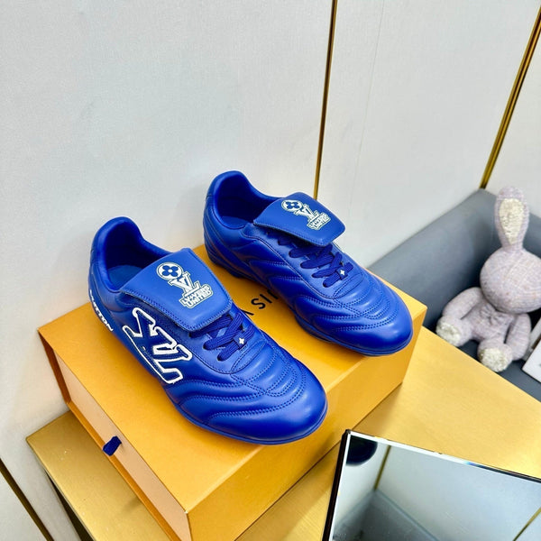 LV 25C Sneaker LV Footprint Soccer Blue Cuir de Veau uni 219932