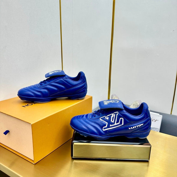 LV 25C Sneaker LV Footprint Soccer Blue Cuir de Veau uni 219932