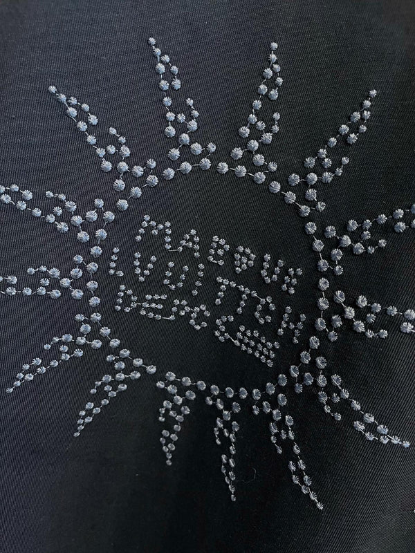 T-SHIRT LV IN PURO COTONE NERO CON LOGO RICAMATO 238772