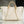 TOTE BAG 39 ATTACHED PEARL LOGO IN BEIGE CANVAS GOLD HARDWARE