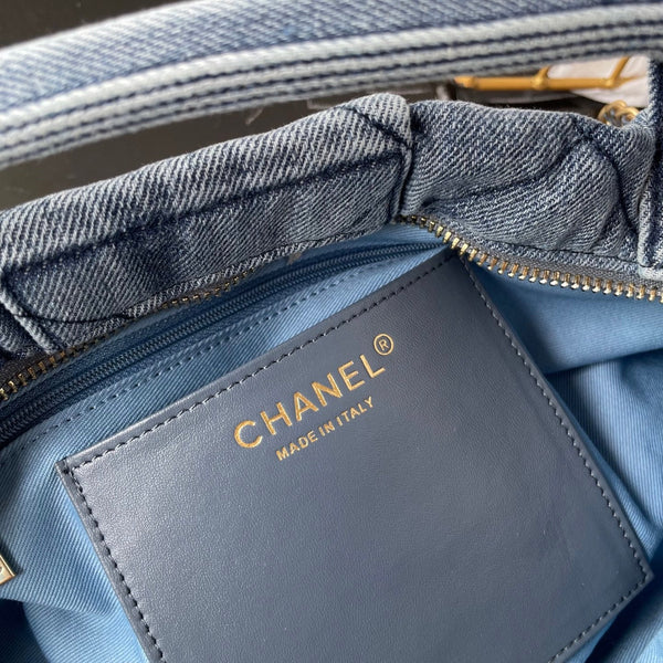 CC 25K Bow Bag 38cm Blue Denim