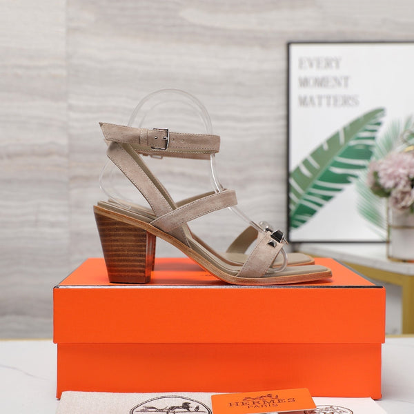 SANDALO IVRESSE 65 BEIGE IN CAMOSCIO