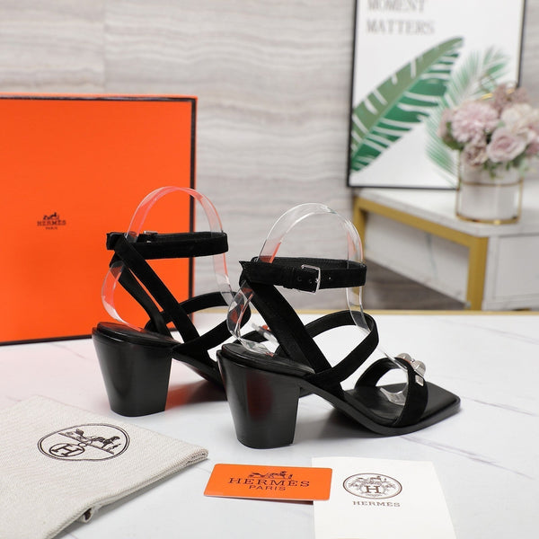 SANDALO IVRESSE 65 CAMOSCIO NERO