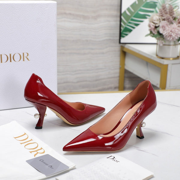 CD Tribales Pump 80mm Glossy Red Cowhide