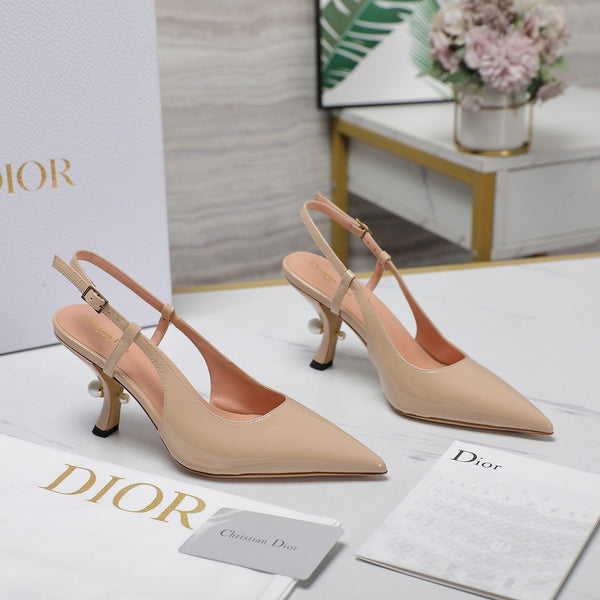 CD Tribales Slingback Pump Glossy Beige Cowhide