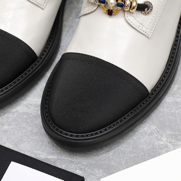 CC Ankle Boots 30mm White Wrinkled Cowhide