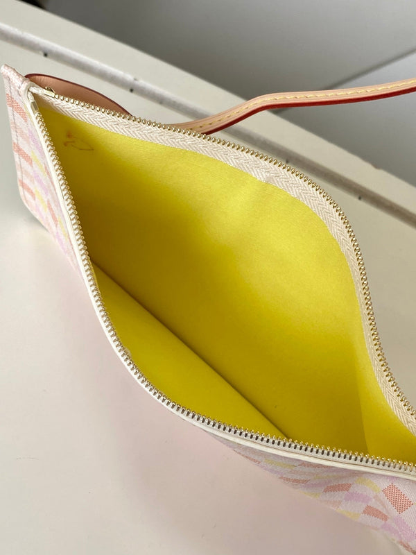 neverfull mm 31 peach damier coasted canvas