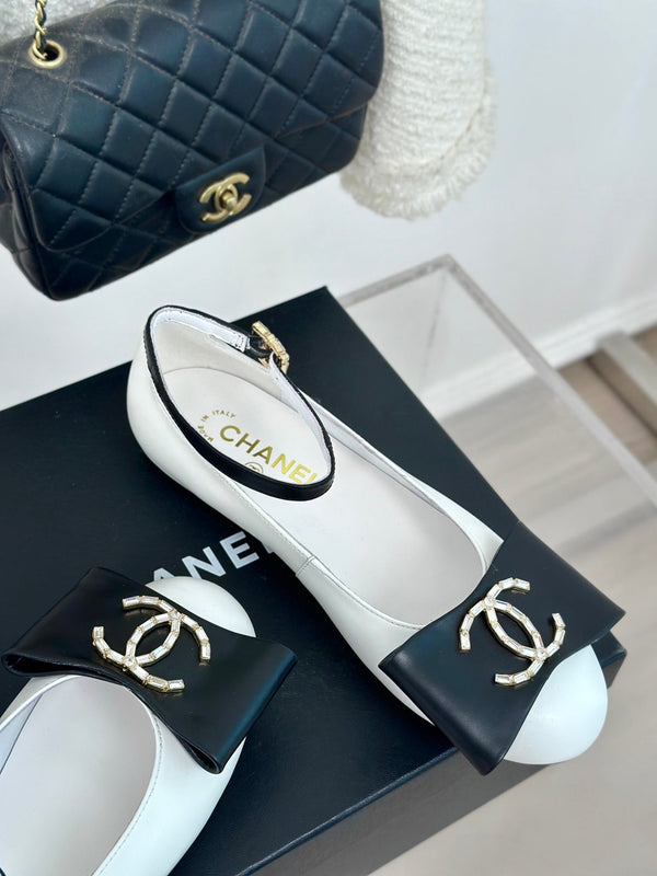 CC Mary Jane White Lambskin