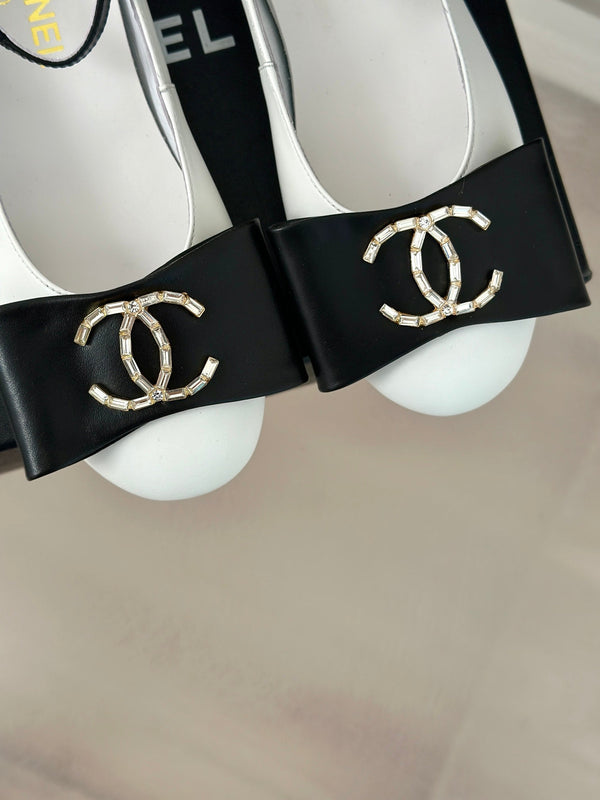 CC Mary Jane White Lambskin