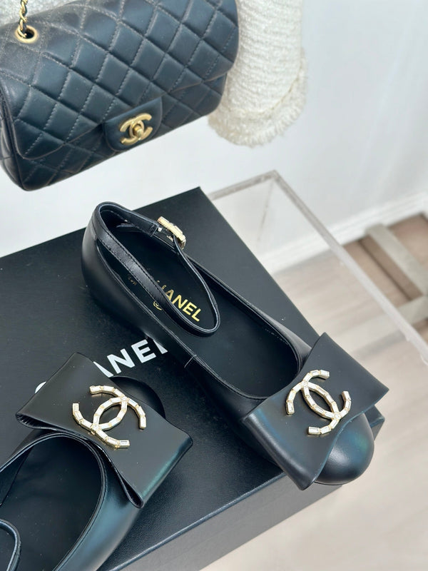 CC Mary Jane Black Lambskin