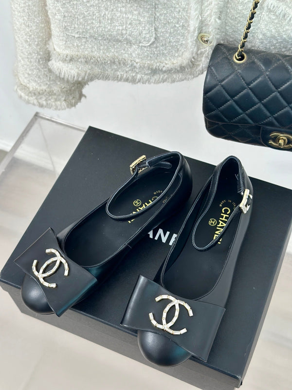 CC Mary Jane Black Lambskin