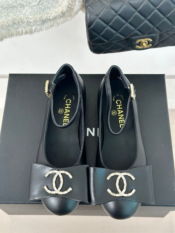 CC Mary Jane Black Lambskin