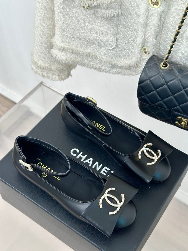 CC Mary Jane Black Lambskin