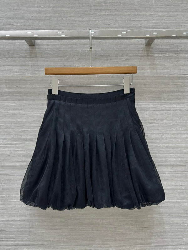 CD Gauze Skirt Black Polyester