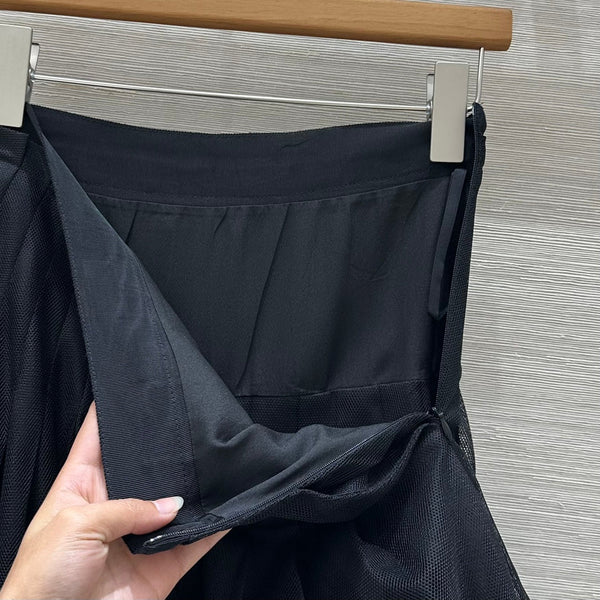 CD Gauze Skirt Black Polyester