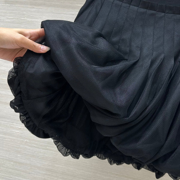 CD Gauze Skirt Black Polyester
