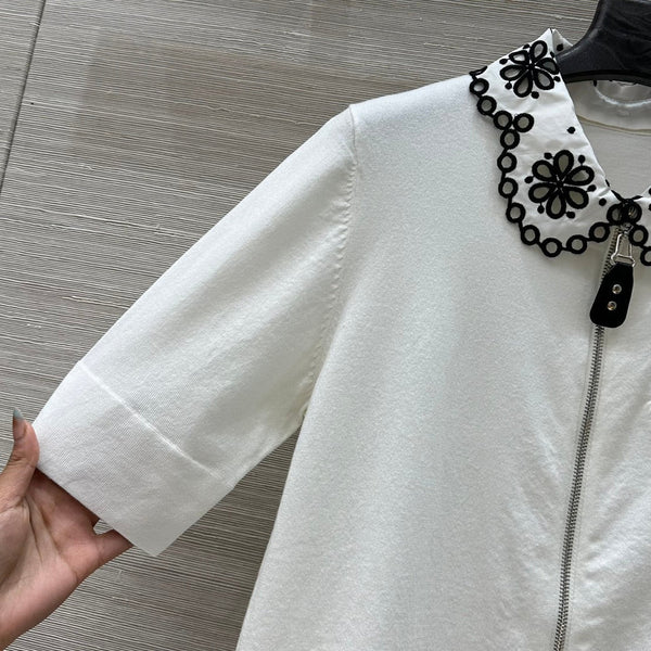 LV 25 Flower T Shirt White Cotton