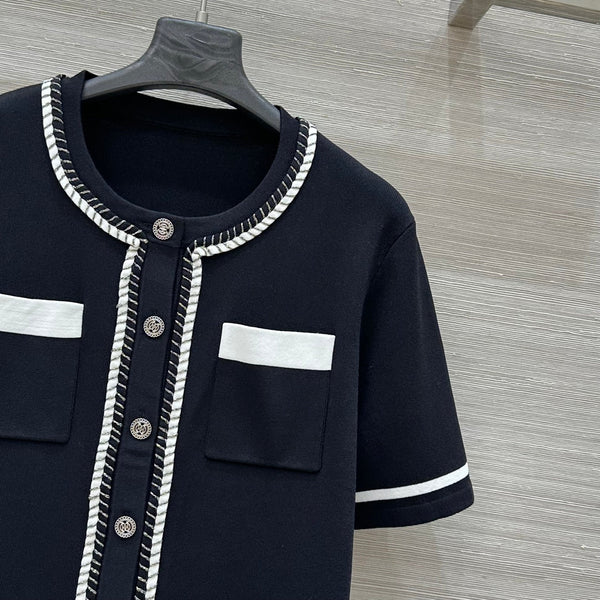 CC Short Sleeve Cardigan Black