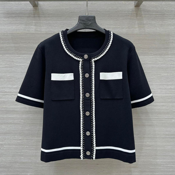 CC Short Sleeve Cardigan Black