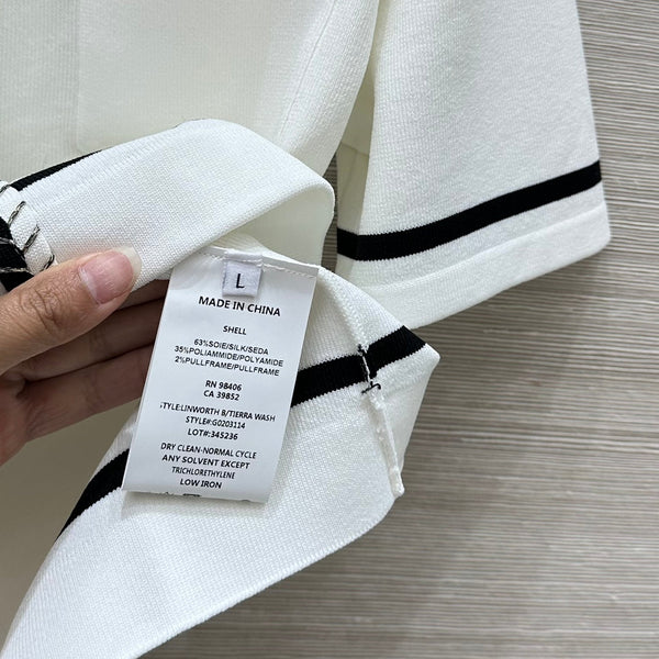 CC Short sleeve cardigan White