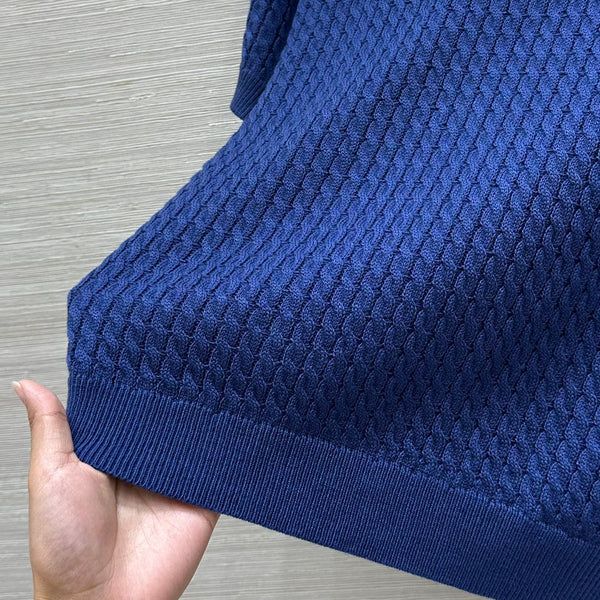 Miu Miu 25 Knitted Top Blue Wool