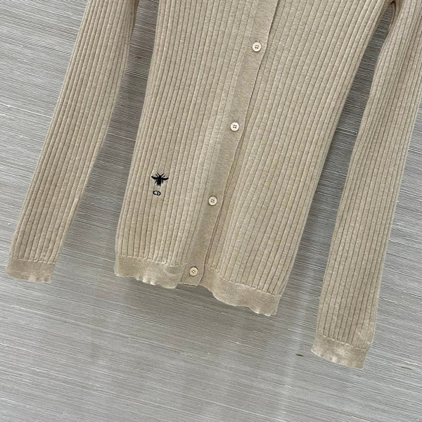 CD 25 Cardigan scollo a V Beige Cashmere