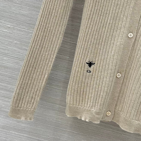 CD 25 Cardigan scollo a V Beige Cashmere