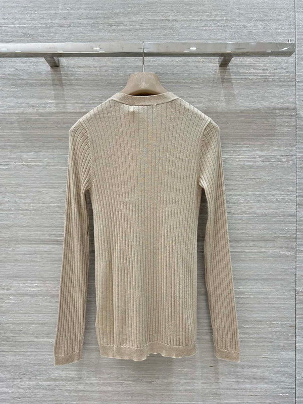CD 25 Cardigan scollo a V Beige Cashmere
