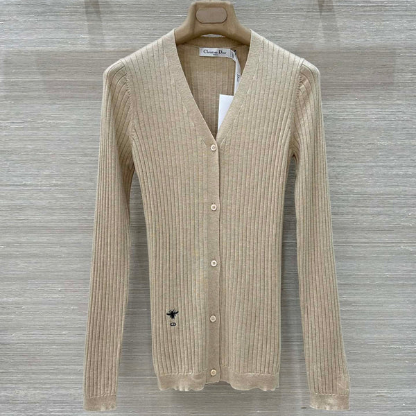 CD 25 Cardigan scollo a V Beige Cashmere