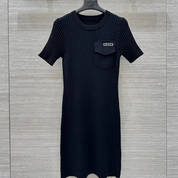 Abito in maglia Gucci 25 in viscosa nera