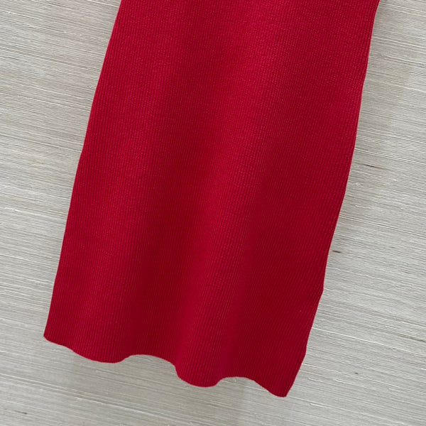 Gucci 25 Knitted Dress Red Viscose