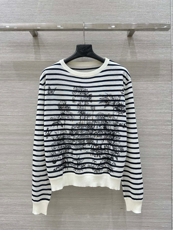 CD Coconut Knitted Sweater Black mix White Cotton Polyester