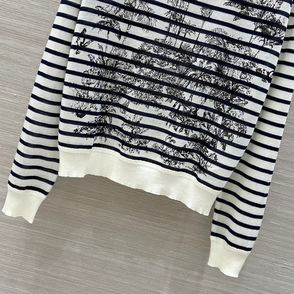 CD Coconut Knitted Sweater Black mix White Cotton Polyester