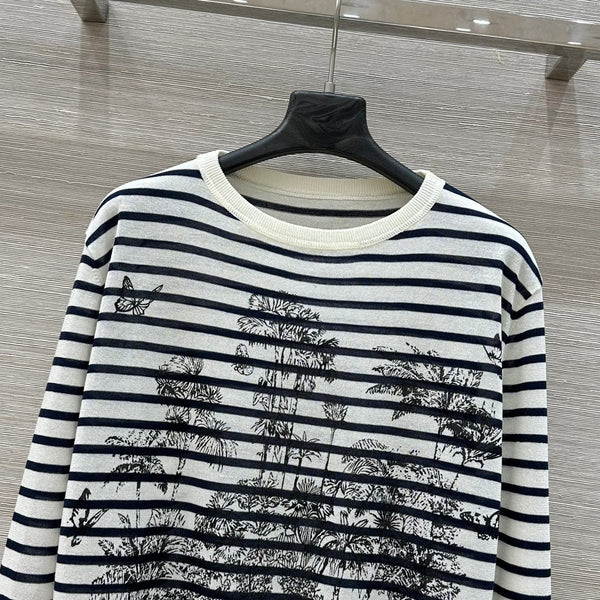 CD Coconut Knitted Sweater Black mix White Cotton Polyester